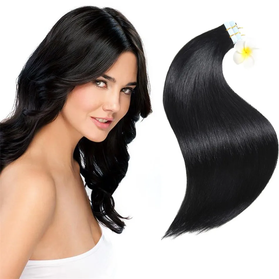 Cheap Skin-Weft-Machine Hair-Extensions Adhesive Tape-In Remy 40pcs EVASMOOTH 12-/16-/20- llKzr3NE6