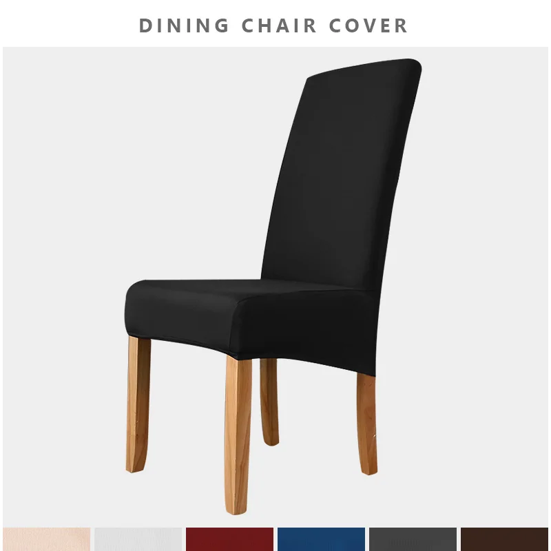 2 Types Extra Large Dining Chair Cover XL Size Slipcover for Chairs Long Back Kitchen Dining Room Chair Cover Elastic Stretch