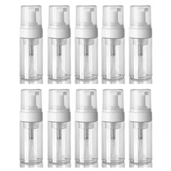 

10Pcs 100Ml Empty Foam Pump Bottle Liquid Dispenser with Cap Multi-Capacity Portable Travel Transparent Plastic Cosmetic Bottle