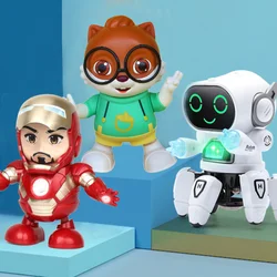 Robot de poisson à Six griffes pour enfant, jouet éducatif avec lumière musicale Interactive, chant électrique, Iron Man, jouet pour bébé 