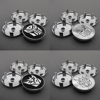 

56mm+60MM Car Styling Transformers logo Car Wheel Center Hub Caps Sticker Autobots Badge Emblem Wheel Dust-proof Cover
