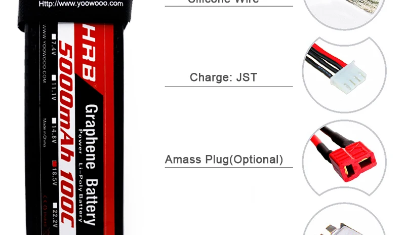 HRB 5S 18.5V 5000mah Graphene Lipo Battery, Graphene battery doesn't mean material is graphene, it is lithium and