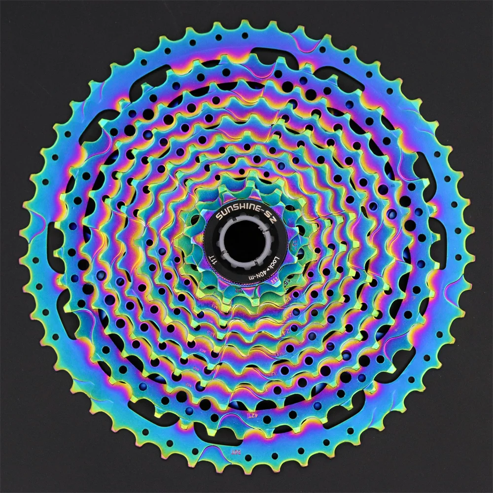 Colorful MTB Cassette 11/12 Speed 11-50T Bike Freewheel Rainbow Bicycle Sprocket for SHIMANO/XD 12 Speed