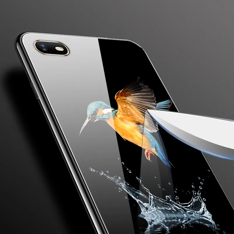 Для OPPO Realme C2 чехол закаленного стекла задняя жесткий чехол для OPPO A1K CPH1923 A 1 K A1 K OPPOA1K чехол Capas RealmeC2 силиконовый бампер