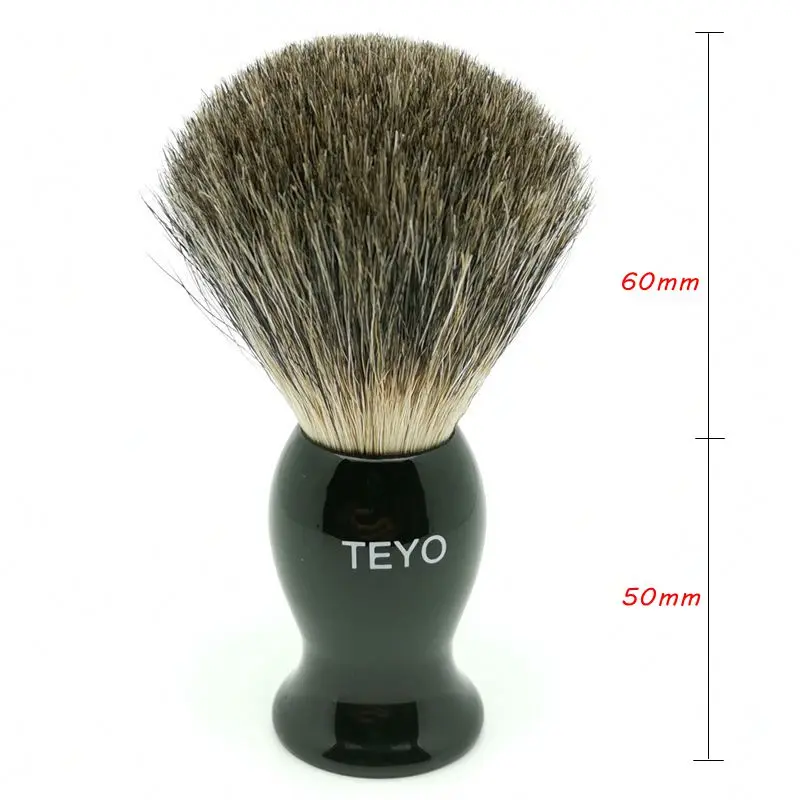Щетка для бритья TEYO Pure Badger с полимерной ручкой идеально подходит мужчин