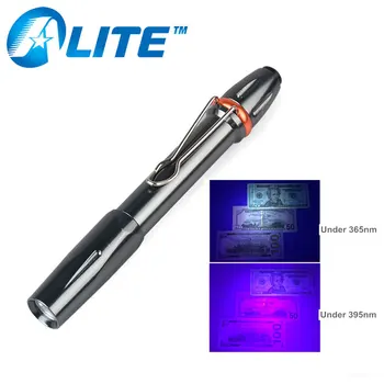 

TMWT Portable 365nm 395nm UV Black Light Penlight Torch for Detecting Fluorescer Counterfeit Banknotes Money Watermake