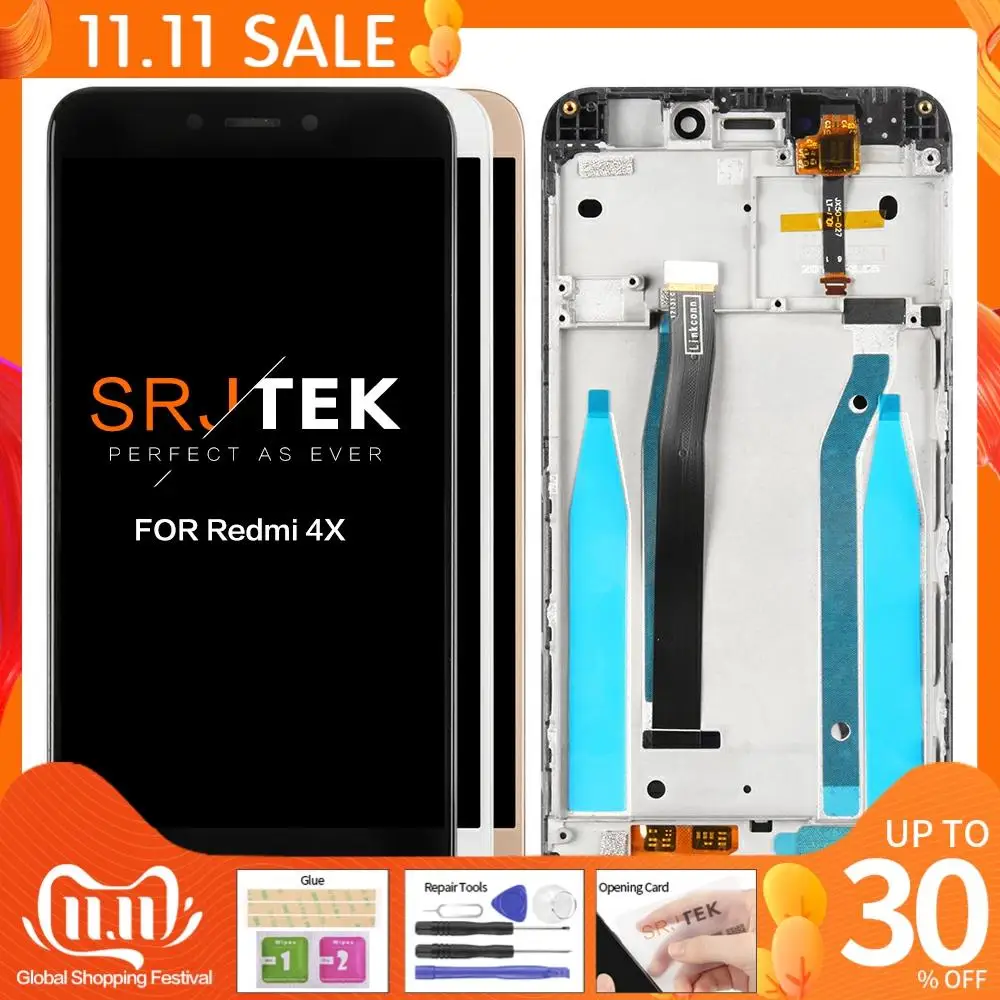 Сенсорный ЖК дисплей с рамкой 5 0&quot для XIAOMI Redmi 4X (глобальная версия)|Экраны