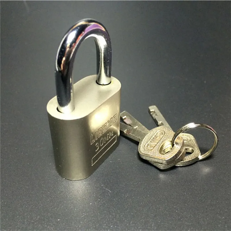 

1 Pcs Cabinet Luggage Security Metal Padlock Gold Silver Tone with 3 Keys Home Improvement Hardware Durable Locks Free Shiping