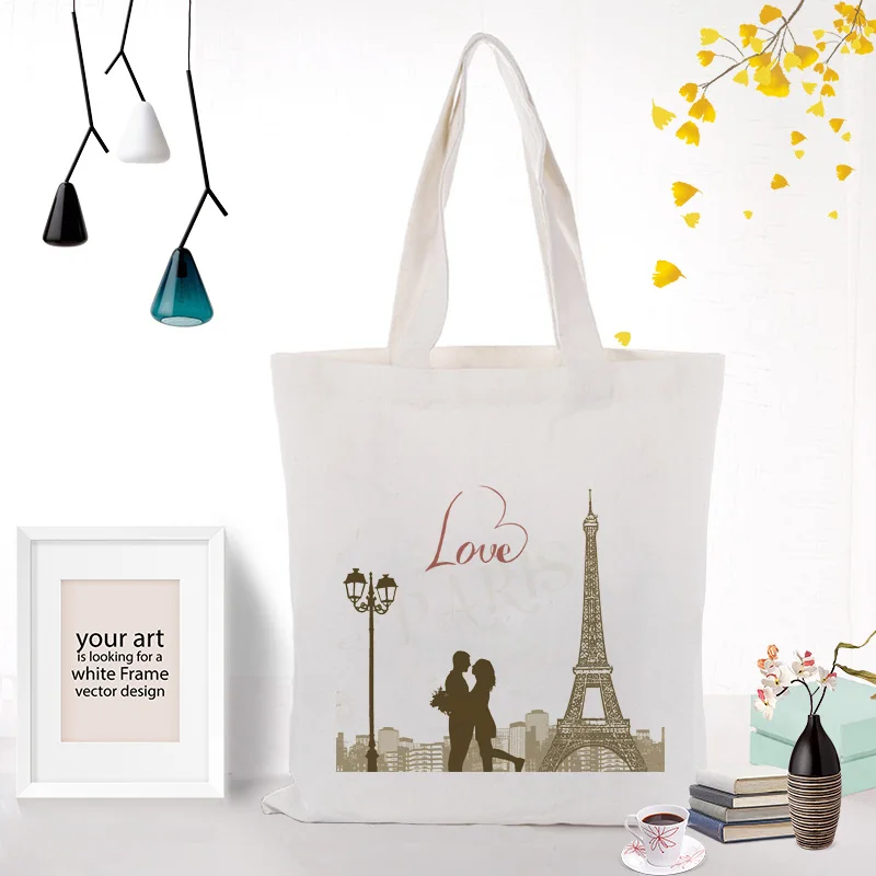 Мультяшные строительные сумки холщовые сумки текст DIY handbagbag печать индивидуальный логотип для печати ежедневного использования Складные Покупки многоразовые - Цвет: BUILDING004