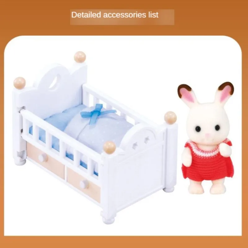 Sylvanian Families игрушка лесной шоколадный кролик комплект детской мебели игровой дом для девочек кукла 5017