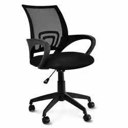 Costway эргономичный средний-задний сетчатый компьютерный офисный стул, стол задачи Поворотный Черный