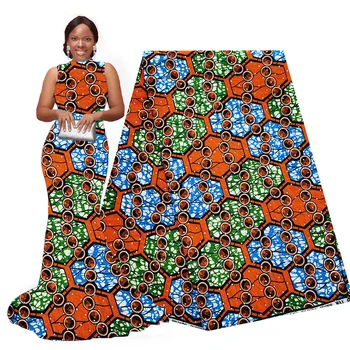 

African Wax Fabric Ankara Fabric 6 yards 2020 Red Material African Net Lace Fabric Fabric Wine White Nigerian Fabric wax012