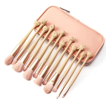 

12pcs Loose Powder Foundation Blush Brush Lip Eyeshdow Brushes Cosmetic Brush With Bag Makeup Brushes Set NEW