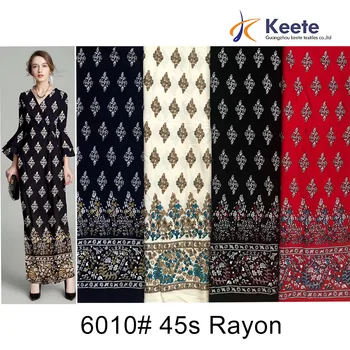 

6010-6015# Sold by yard, rayon printed plant printed fabric, cheap price