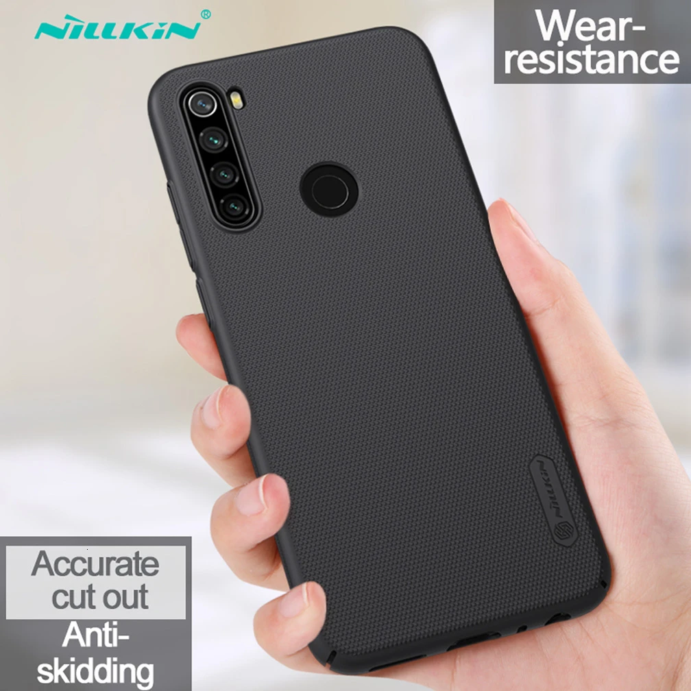 Для Xiaomi Redmi Note 8T чехол Nillkin матовый щит жесткая задняя крышка из ПК для Xiaomi Redmi Note 8T защитный чехол - Цвет: Black