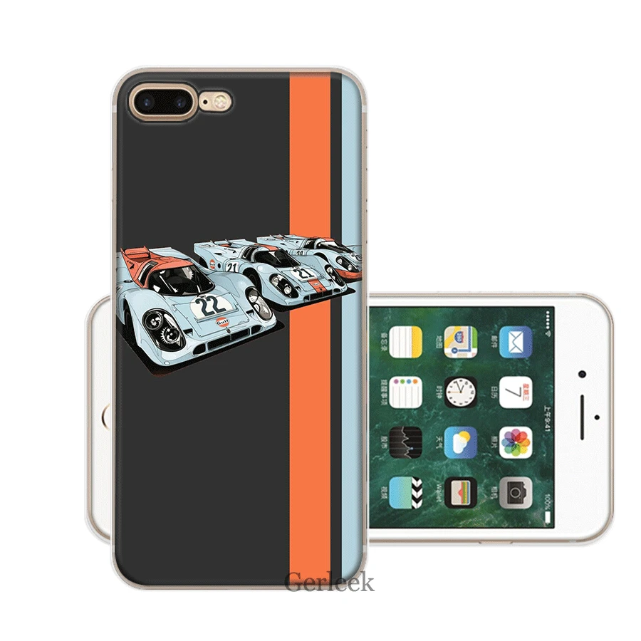 Чехол для iPhone 6 для мобильного телефона 6s 7 8 P Lus XR X XS Max 5 5S SE, Жесткий Чехол для Ford Галф Racing, защита корпуса автомобиля