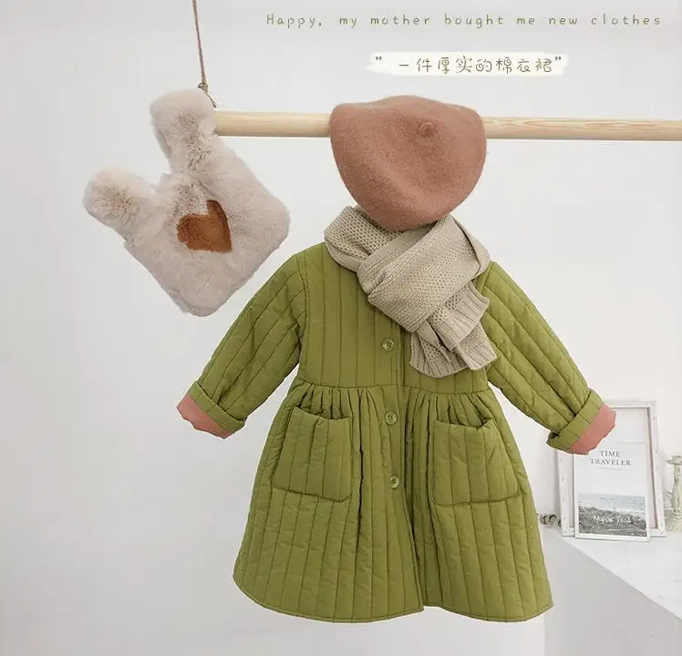 Новинка года; ; плотное пальто для девочек; зимняя длинная куртка для девочек; 1-6 лет; HJ136