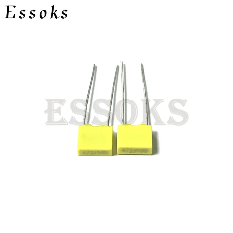 20PCS Correction capacitor 100V 4.7NF 100V472J 472 472J Pitch 5mm Polypropylene Safety Plastic Film capacitors | Электронные