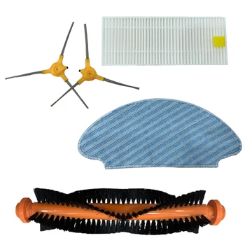

5pcs Vacuum Cleaner Parts Side Roller Brushes Filter Mop Cloth Kit For Isweep X3 Vacuum Cleaner Accessory