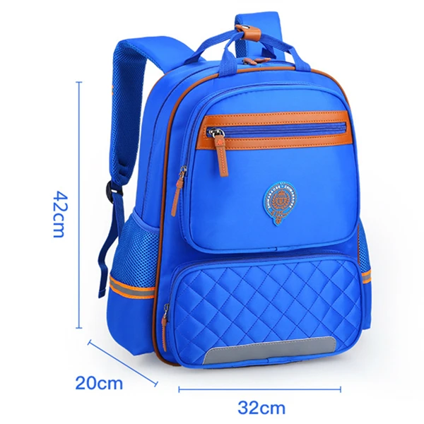 Школьный рюкзак для мальчиков и девочек-подростков, водонепроницаемые ортопедические детские рюкзаки, школьные сумки со школьными сумками, упакованными для мужчин - Цвет: L sky blue