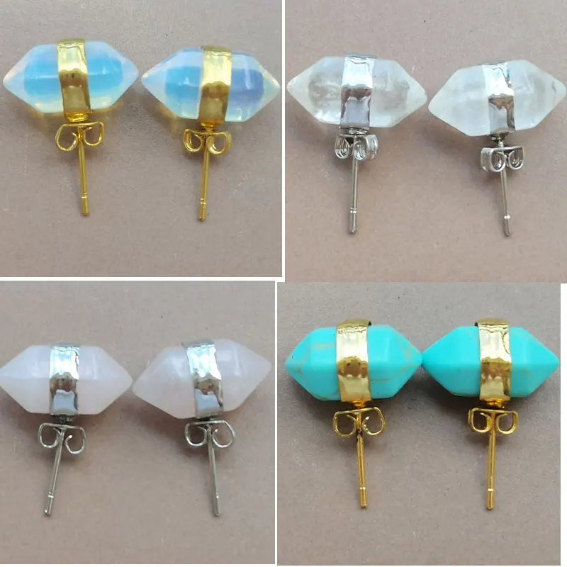 

Женские и мужские серьги-гвоздики PWB949 с опаловым кристаллом Howlite