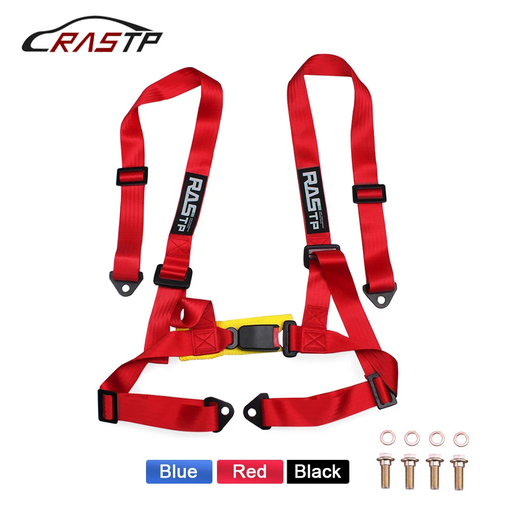 Cinturón seguridad Universal 4PT de 2 ", 4 puntos, rojo/azul/negro/amarillo/gris, BAG032 TP|Cinturones seguridad y amortiguación| - AliExpress