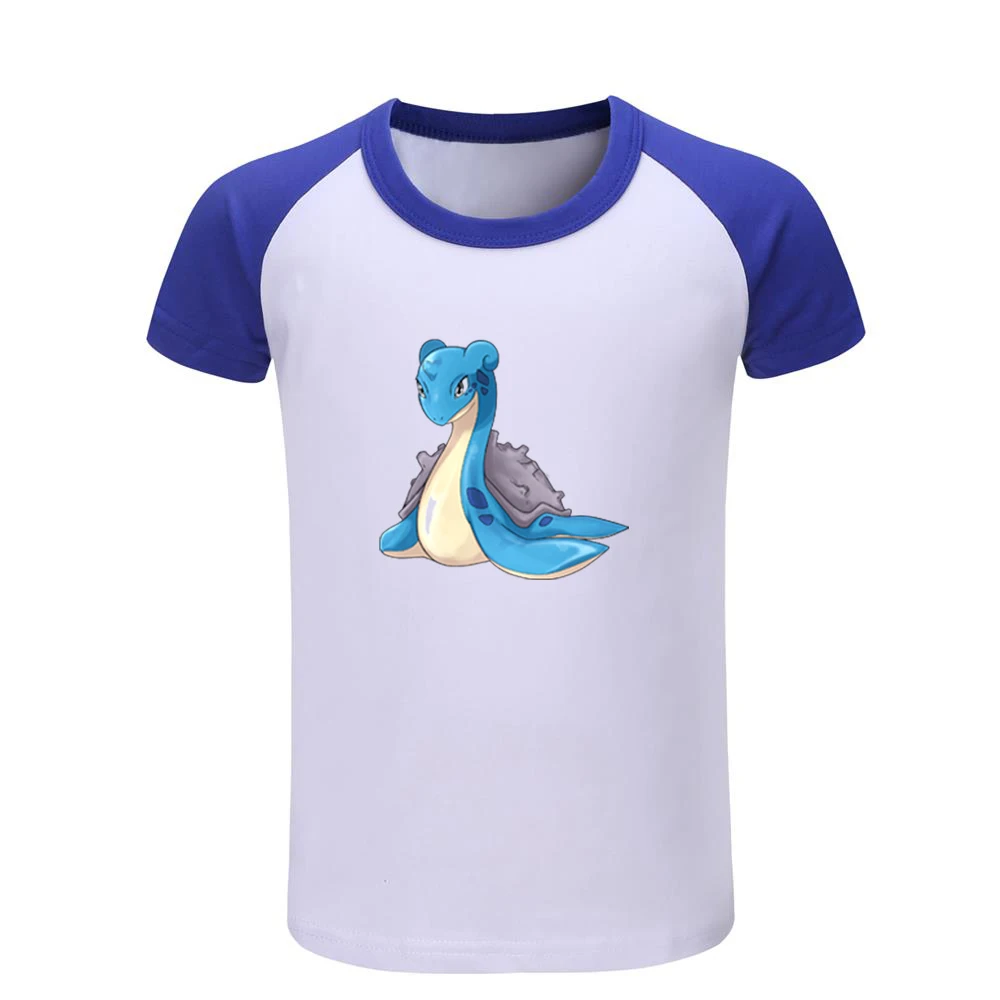 JeKCBL973D Детские футболки с рисунком Pokemon Dratini Lapras Poliwag Детские футболки с графическим принтом Рождественский подарок с короткими рукавами для мальчиков и девочек - Цвет: JeKCBL973D