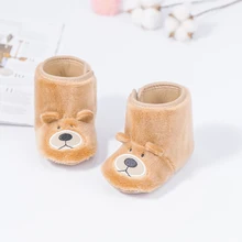 Kidsun bebê recém nascido sapatos infantis meninas meninos sapatos anti deslizamento manter quente clássico da criança primeiro walker berço sapato