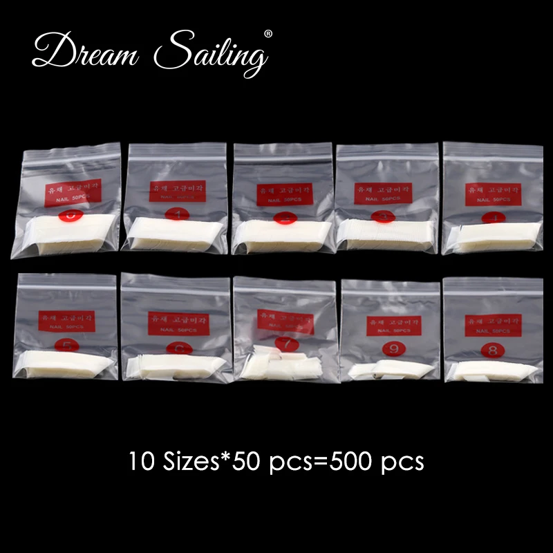 100/500 pcs False Nail Tips Fake Nails Acrylic Nail Extension Full Half French Cover Tips Coffin UV Gel Manicure Fake Nail Tips