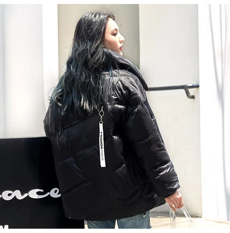 down Jacket Women's Winter New Style Thin Korean-style Loose-Fit Cotton-padded Clothes INS Online Celebrity down Coat