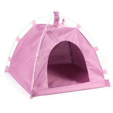 Складные домики для домашних животных, водонепроницаемая Складная портативная однотонная, маленькая палатка для собак, палатка для кошек с ковриком, снаряжение для путешествий, Прямая поставка