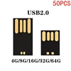 50PCS waterproof UDP memory flash 4GB 8GB 16GB 32G 64GB 128GB USB2.0 short long board Udisk semi-finished chip pendrive Factory ► Photo 1/4