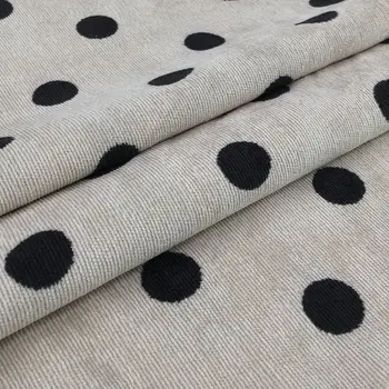 

150cm * 100cm New Style for Autumn and Winter Corduroy Fabric 2cm Print Fashion Polka Dots Floral Printed Dress Skirt Fabric