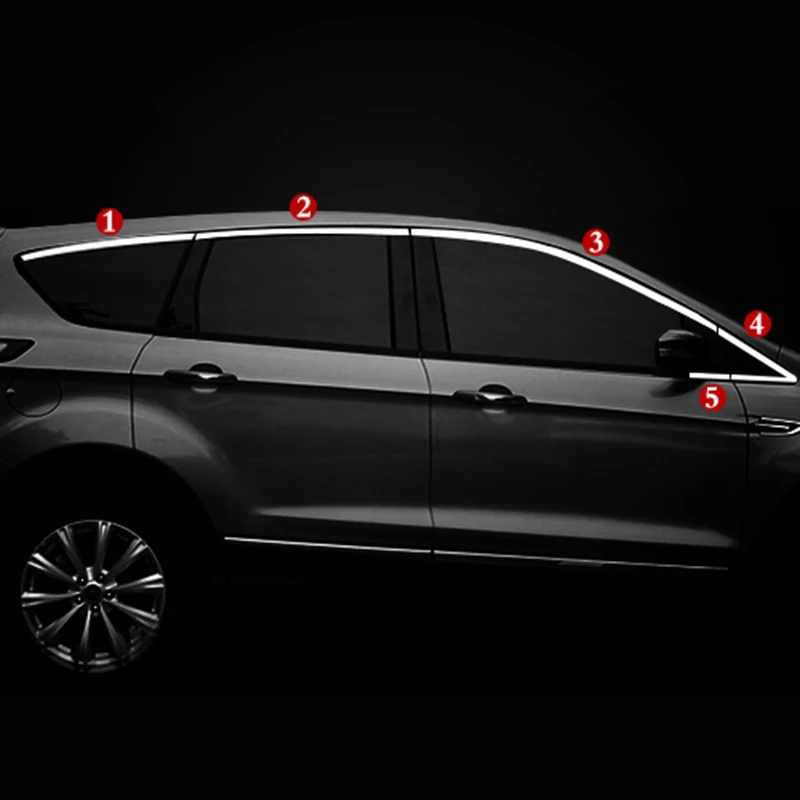 10 шт. для Ford Escape Kuga 2013- нержавеющая сталь хромированная полная отделка подоконника литья крышка автомобиля Стайлинг