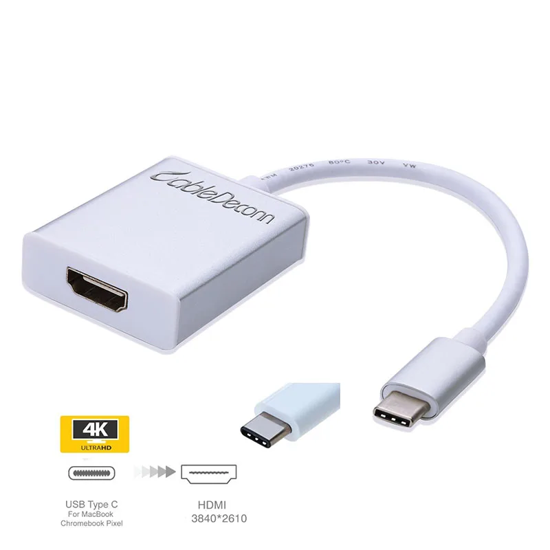Тип c к hdmi с портом зарядки 4 K кабель преобразования для MacBook проект HDTV горячая