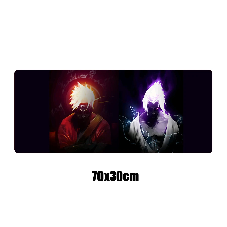 70x30cm Большой Domineering Наруто Аниме превосходный коврик для мыши геймер игровой резиновый коврик для компьютерной мыши моющийся запирающийся край клавиатуры компьютерный Настольный коврик - Цвет: 70x30cm