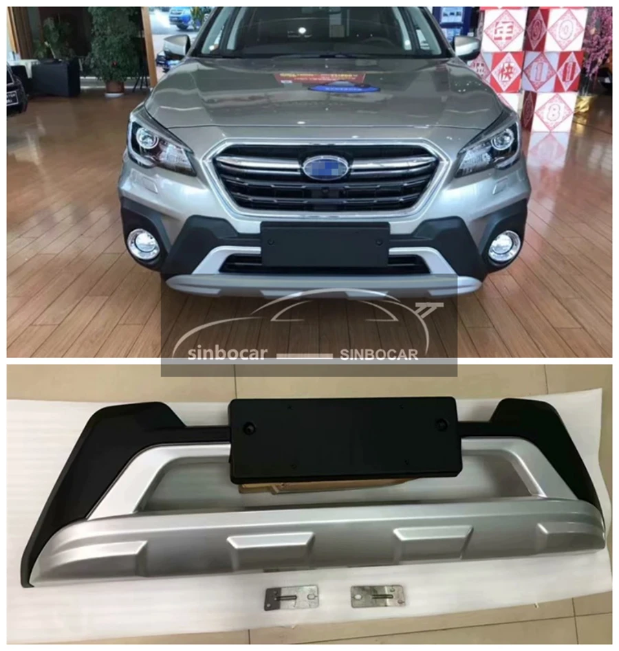 Защитная накладка на передний бампер из АБС пластика для Subaru Outback 2018