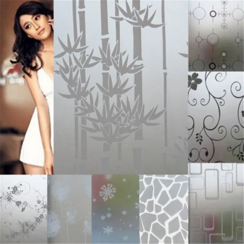 PVCWaterproofDoorWallWindowStickersHomeDecorPrivacyFilmRoom