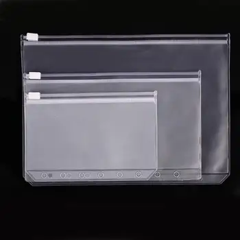 

PVC Zipper File Package Storage Bag File Pocket Multifunctional Pouch Notebook Folder Transparent Practical Paper Diary Office