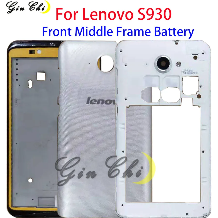 Для lenovo S930 крышка батареи s930 полный комплект для lenovo S930 передняя рамка запасные части для lenovo S930 средняя рамка - Цвет: full set