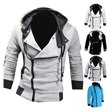 

NEW Mens Plus Size Sweatshirt Jackets Autumn Casual Fleece Coats Solid Color Mens Sportswear Stand Collar Sliming Jackets