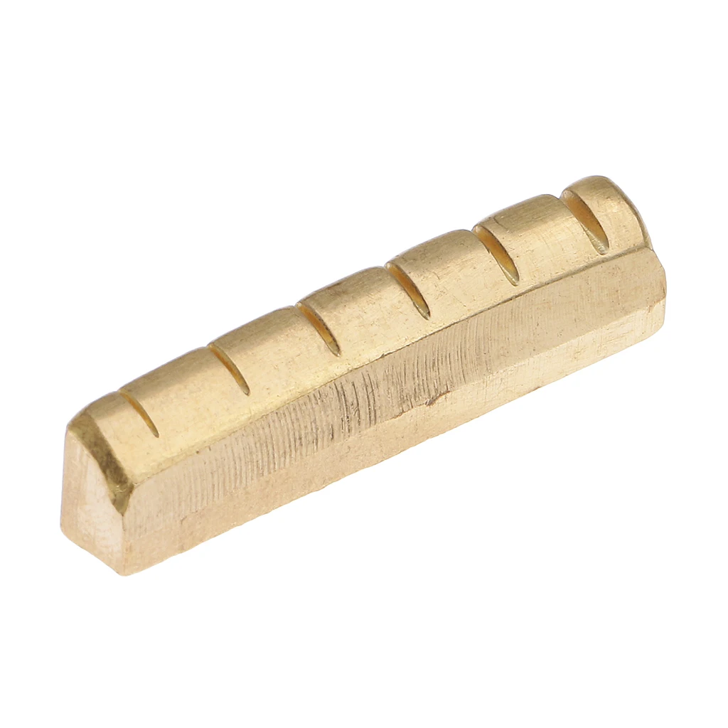 Acoustic Guitar Slotted Nut Brass String Instrument Accs For 6-String Guitar