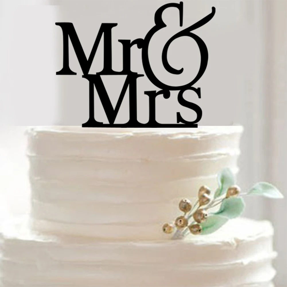 Фигурка для торта флаги Акриловые DIY Mr Mrs вечерние свадебные персонализированные аксессуары для выпечки десертные карты украшения торта - Color: type 3