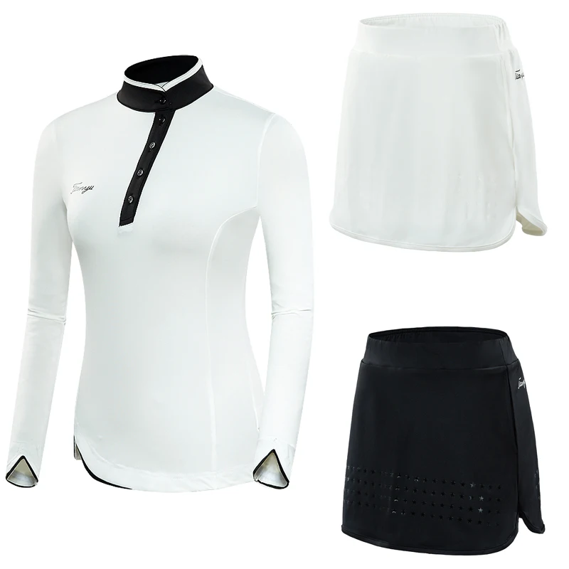 Одежда для гольфа, Женская дышащая футболка с длинными рукавами, Женский светильник, шорты, юбка для похудения, костюмы для гольфа, спортивная одежда D0852