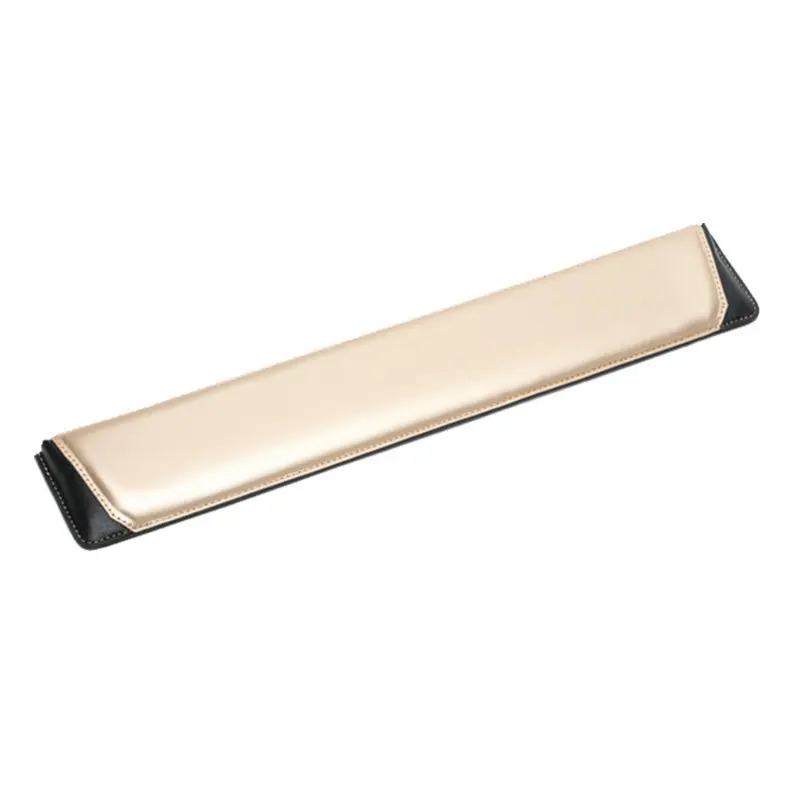 Golden with Black PU кожаный коврик для мыши для ноутбука клавиатура опора для рук эргономичная клавиатура подушечка под запястье противоскользящая защита запястья - Цвет: Golden with Black