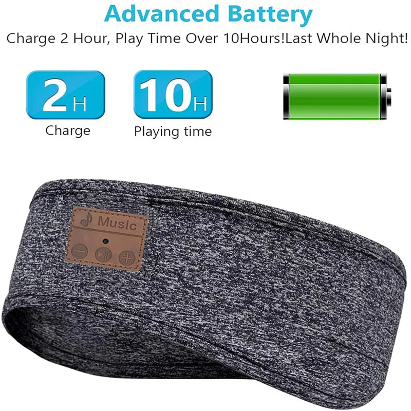 Women Wireless Music Eye Mask Bluetooth-compatible Sleeping Earphone Man Smart Sport Headband Headset with Mic Yoga Hair Bands | Спорт и