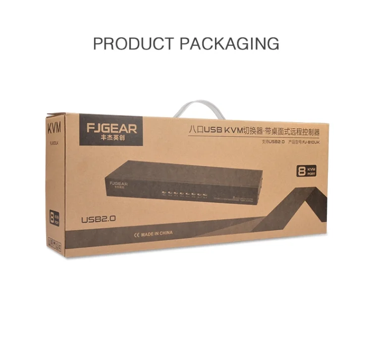 8 портов VGA переключатель USB KVM переключатель мануал Tastendruck VGA USB проводной пульт дистанционного управления verljngerung коммутатор 1U ConsoleFJ-810UK