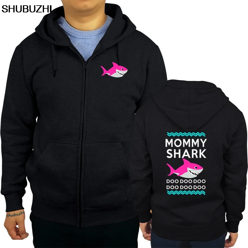 Толстовки Mommy Shark Doo забавные детские черные толстовки с капюшоном для малышей