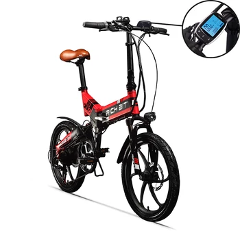 

RICHBIT TOP-730 48V 250W 8Ah 20 inch Folding Moped Electric Bicycle 32km/h Top Speed 45-50km Mileage Electric Bike Red