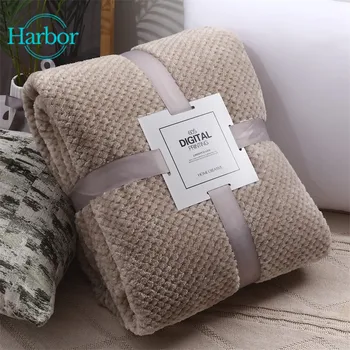 

Bedding flannel fleece throw blanket travel blanket bedspread plush cover solid color beige, brown, gray, pink